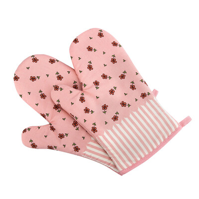 

Gobestart Kitchen Cooking Cotton Microwave Oven Gloves Mitts Pot Pad Heat Proof Protected