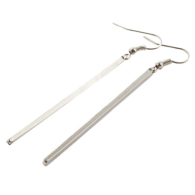 

Casual Women Geometric Rod Dangle Hook Long Drop Earrings Temperament Personality Hundred Extremely Simple Style Earrings
