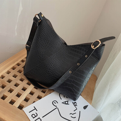 

Advanced sense of foreign style womens bag texture crocodile pattern large capacity tote bag new 2019ins shoulder bag messenger b