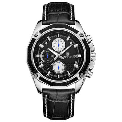 

MEGIR Multi Function Mens Quartz Watch Professional Waterproof Sport Watch With Back Light