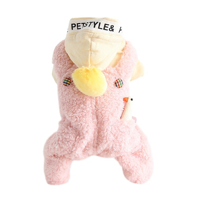 

Pet Clothes Winter Hooded Four Legged Clothes Cute Dog Fluffy Jackets Soft Warm Puppy Coat