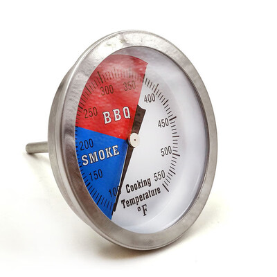 

BBQ Smoke Grill Stainless Steel Thermometer Gauge Temp Camping Cook Safety