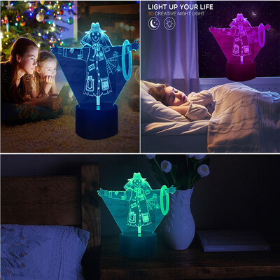 

〖Follure〗Scarecrow3D Night Light Table Desk Lamp 7 Colors 3D Optical Illusion Lights
