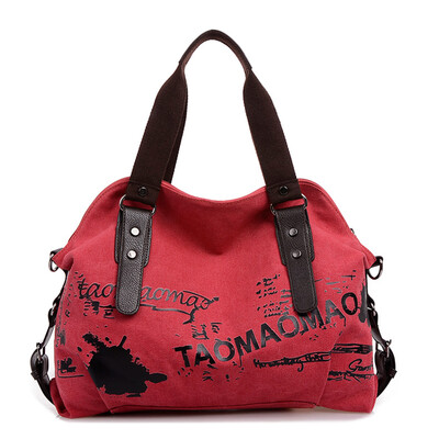 

Recreational canvas bags Korean bags single shoulder slanting bag large capacity 100 sets simple mother bags