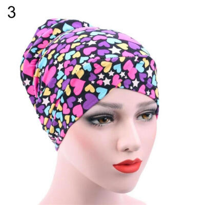 

Women\s Leopard Muslim Stretch Turban Hat Chemo Cap Hair Loss Head Scarf Hijab