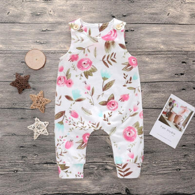 

Sleeveless Infant Toddler Baby Girls Floral Romper Jumpsuit Playsuit Outfit 0-3T