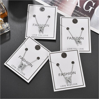 

Multicolor Crystal Rhinestone Gold Necklace Personality Alphabets Letter Necklace Women Name Jewelry Accessories Girlfriend Gift