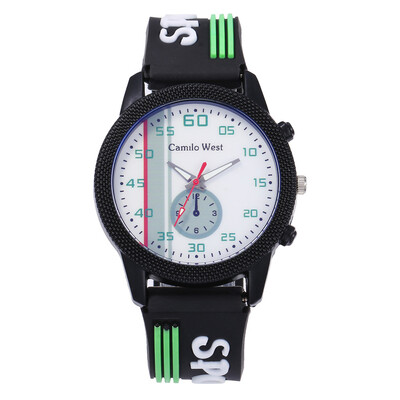 

Explosive models of mens sports silicone watches students casual outdoor quartz watch mens section