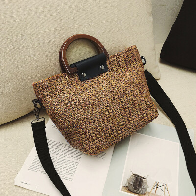 

2018 Summer Flap Women Straw Bags Rattan Woven Beach Shoulder Bags Ladies Crossbody Tote Handbag Female Bohemian Handmade Bolsa