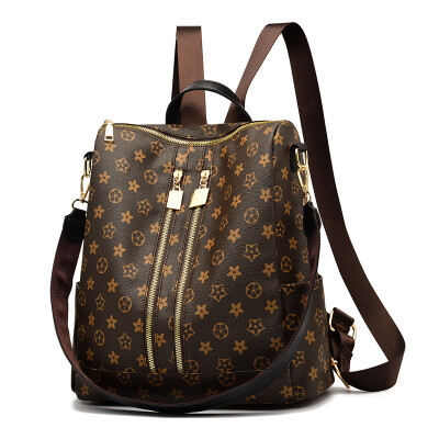 

Backpack female Korean version 2019 new tide soft leather travel backpack female shoulder fashion college wind