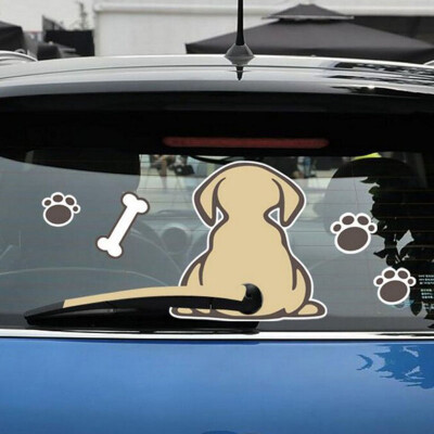 

Car Wiper Sticker Dog Rear Window Reflective Decals Decoration Wraps Accessories