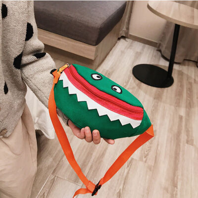 

2019 New Style Fashion Hot Women Girls CottonTote Large Capacity Zipper Cute Casual Patchwork Waist Bag