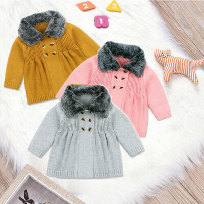 

UK Unisex Newborn Baby Boy Girl Knitted Sweater Cardigan Coat Long Sleeve Tops
