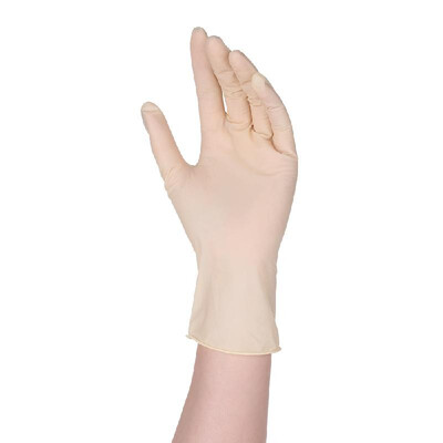 

Carevas100PCS Disposal Latex Gloves Powder Free Medical Exam Gloves SML Size Food Industry Electronic Gloves Grade AA