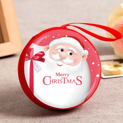 

New Hot Year Santa Claus Mini Storage Bag Money Box For USB Cable Coin Holder As A Christmas Gifts Zipper Lock Travel Organizer