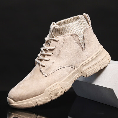 

Shoes male Korean version of the trend of wild England tooling casual shoes mens high-top shoes