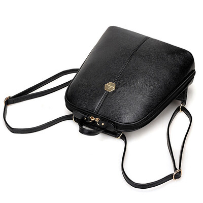 

Tailored Women Leather Backpack Fashion Travel School Bag Shoulder Bags Satchel Black