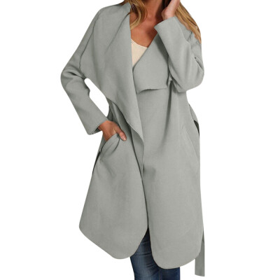 

Toponeto Women Ladies Long Sleeve Cardigan Coat Suit Top Open Front Jacket Outwear BKL