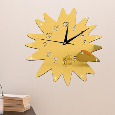 

〖Follure〗Modern DIY Wall Clock 3D Mirror Surface Sticker Home Office Decor Wall Sticker