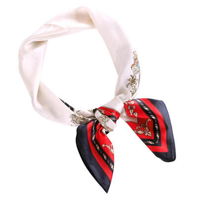 

Fashion Women Print Square Imitate Silk Scarf Kerchief Head Wrap Neck Shawl