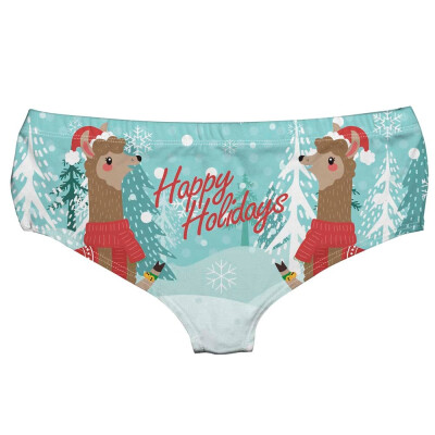 

Toponeto Ladies Hipsters Panties Christmas Themed Women Panties Christmas print Underwear