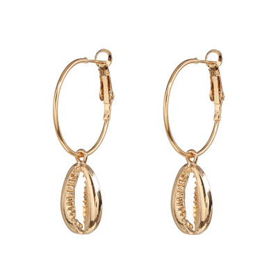 

2019 ZA New pearl hoop Earrings Fashion Boho Gold Statement Earrings For Women Weddings Party Irregular Geometric Jewelry Gift