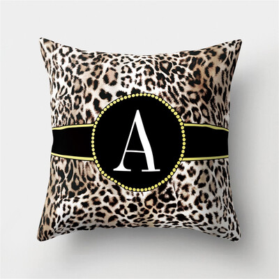 

Toponeto English Alphabet Pillow Print Cushion Flower Pillowcase Cover Room Decoration
