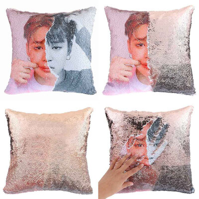 

Bangtan Boys Sequin Throw Pillow Covers Decorative Cushion Cover Pillowcase Magic Gift