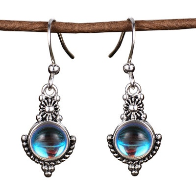 

Moonstone Earrings for Women Vintage Gemstone Dangle Hook Stud Personalized Jewelry Gifts