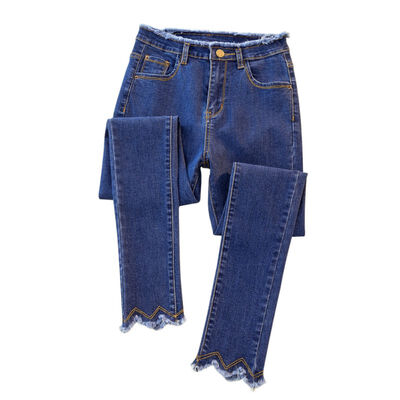 

Slim Jeans For Women Skinny High Waist Jeans Female Blue Denim Pencil Pants Stretch Waist Lady Jeans Plus Size Pants