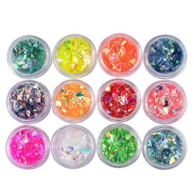 

Greensen 12 Colors Irregularity Glitter Shells Decoration Nail Art Paillette Sequins Manicure Charm