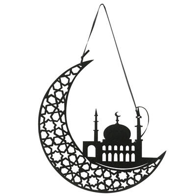 

Non-Woven Muslim Eid Mubarak Moon Pendant Ramadan Festival Party Hang Decor