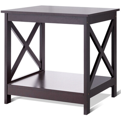 

X-Design Display Accent Sofa Side Nightstand Table-Brown