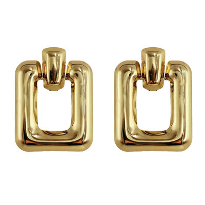 

Big Vintage Earrings for Women Geometric Statement Earring 2018 Gold Color Metal Earing Hanging Fashion Jewelry Trend EK815