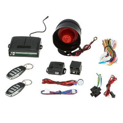 

1-Way Car Vehicle Security System Protection Alarm with Siren 2 Remote