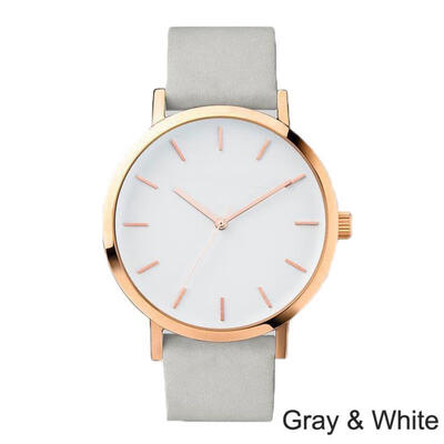 

Fashion Women Minimalist Watch Leather Band Stainless Steel Analog Quarzt Wristwatch Woman Lady Female Watches Reloj Mujer