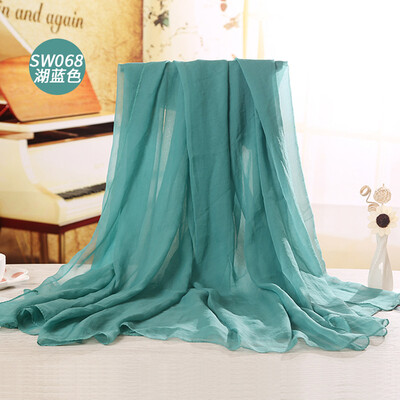 

2017 spring&summer new solid color silk scarf sunscreen beach towel shawl Taobao hot silk silk scarf wholesale