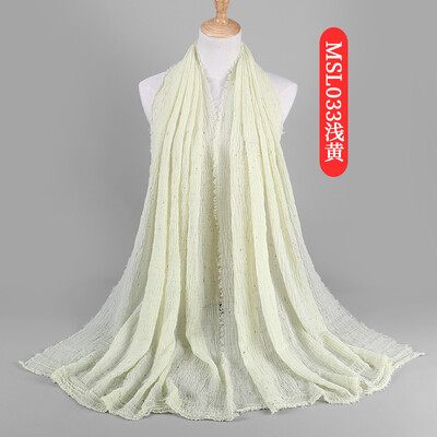 

Spring&summer new color cotton&linen scarf female literary Japanese&Korean creative shawl national wind fold scarf MSL033