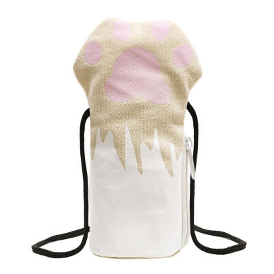 

Cute Cat Claw Shape Shoulder Handbags Canvas Women Crossbody Phone Bags