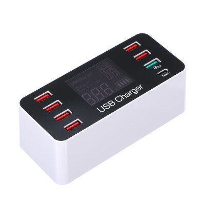 

Fast USB Charger with QC30 Port 40W Charging Station with 8 Charging Ports&Type-C Port LCD Display Wide Compatibility Intelli