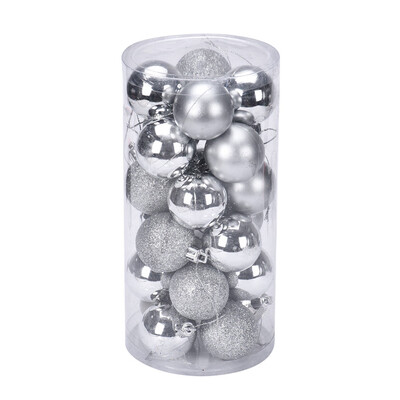 

Tailored Christmas 4 cm 24PC Plastic Christmas Tree Decoration Ball BU