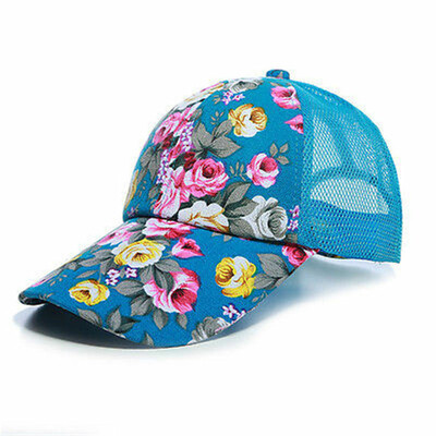 

SUNSIOM Men Womens Floral Print Hat Adjustable Snapback Trucker Golf Sport Baseball Cap