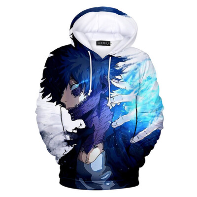 

Herqw61 Mens 3D My Hero Academia Anime Print Hoodie Izuku Midoriya Cosplay Costume Sweatshirt