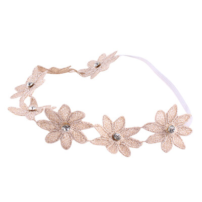 

Baby Infant Girls Beautiful Linen Sunflower Headband Stretchable Hairband