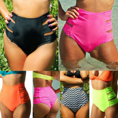 

Womens High Waist Bikini Bottoms Brazilian Cheeky Thong V Swimwear Swimsuits