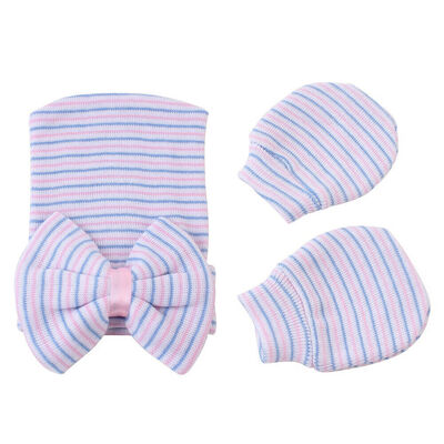 

Baby Soft Anti Scratch Teething Mittens Hat Gloves for Newborn Boys & Girls