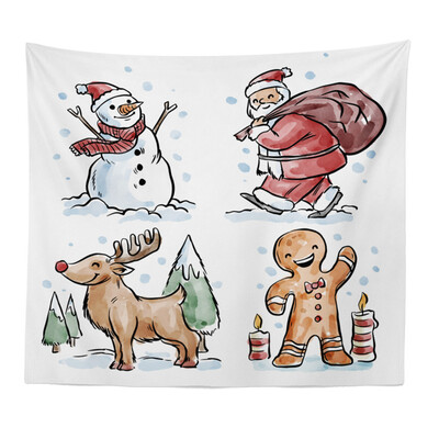

Toponeto Merry Christmas Beach Cover Up Tunic Tapestry Tablecloth Home Decoration