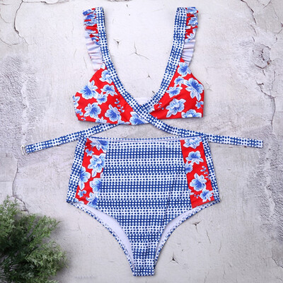 

Saidsome Womens Split Swimwear Fashion Bandage Swimwear Beachwear Bikini