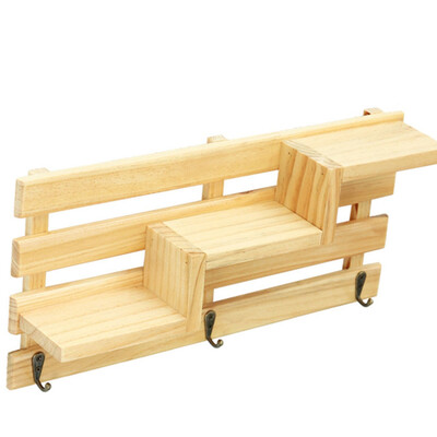 

Creative Vintage Wood Wall Mounted Shelf Holder Storage Rack Organizer Hanging Home Decor Stairs Wall Shelf