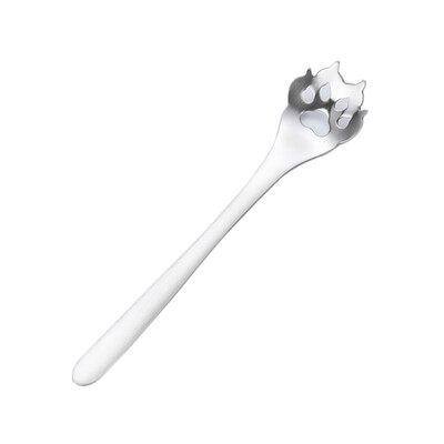 

Cute Stainless Steel Kitty Cat Claw Coffee Spoon Stirring Mug Spoon Teaspoon Tea Cake Dessert Spoon Long Handle Tableware